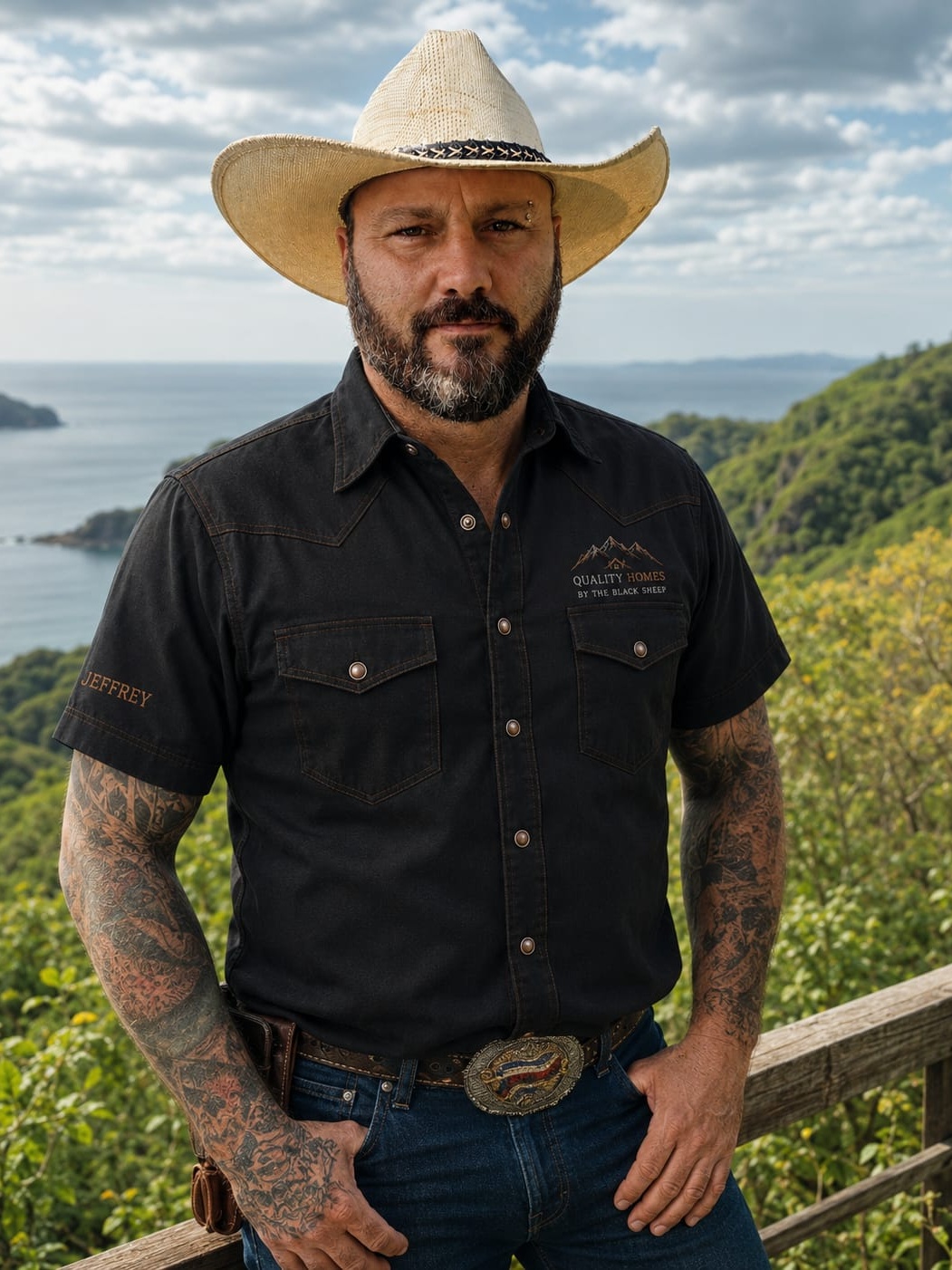 Jeffrey, founder of Quality Homes By The Black Sheep — custom home builder in Santa Teresa, Costa Rica